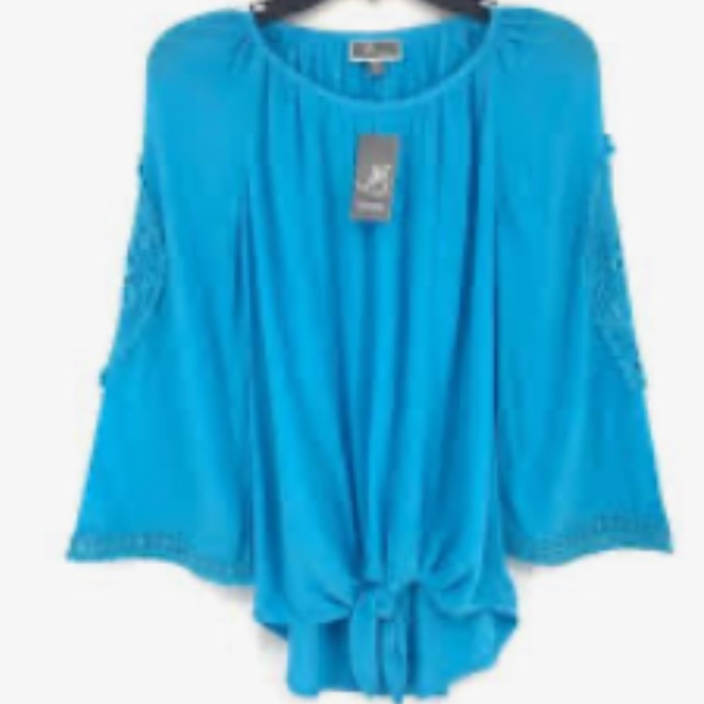Women's Reef Aqua Petite Trim Tie Top